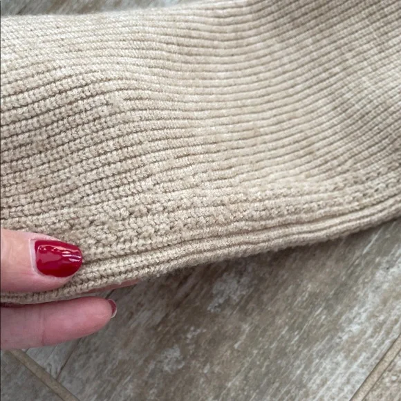 Cyrus Taupe V-Neck Button Sweater - Picture 5 of 8